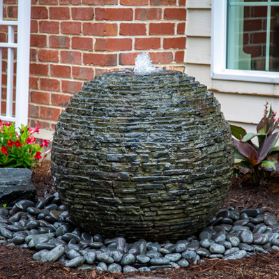 78288 Aquascape Stacked Slate Sphere - Medium